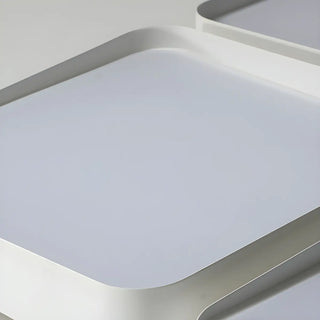 Simple White Four Square LED Flush Mount Ceiling Light Zawala Image - 6
