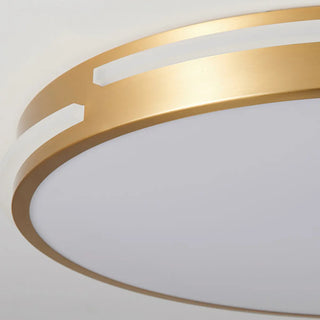 Bedroom Modern Gold Circle Flush Mount Ceiling Light Zawala Image - 10