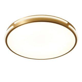 Bedroom Modern Gold Circle Flush Mount Ceiling Light Zawala Image - 11
