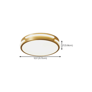 Bedroom Modern Gold Circle Flush Mount Ceiling Light Zawala #size