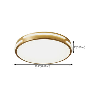 Bedroom Modern Gold Circle Flush Mount Ceiling Light Zawala Image - 14