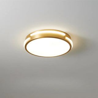 Bedroom Modern Gold Circle Flush Mount Ceiling Light Zawala Image - 5