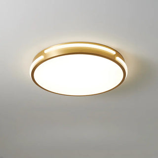 Bedroom Modern Gold Circle Flush Mount Ceiling Light Zawala Image - 6