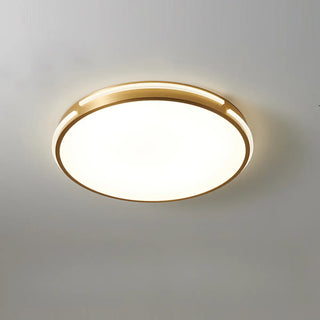 Bedroom Modern Gold Circle Flush Mount Ceiling Light Zawala Image - 7