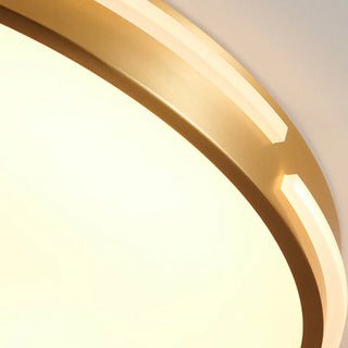 Bedroom Modern Gold Circle Flush Mount Ceiling Light Zawala Image - 9