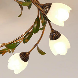 ZOWALA - Medium Flower Branch Semi-Flush Mount Light 6-Light Image - 12