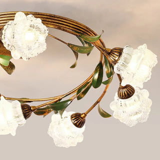 ZOWALA - Medium Flower Branch Semi-Flush Mount Light 6-Light Image - 13