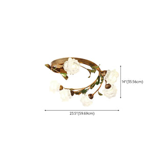 ZOWALA - Medium Flower Branch Semi-Flush Mount Light 6-Light Image - 16