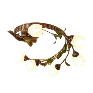 ZOWALA - Medium Flower Branch Semi-Flush Mount Light 6-Light Image - 6