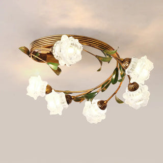 ZOWALA - Medium Flower Branch Semi-Flush Mount Light 6-Light Image - 8