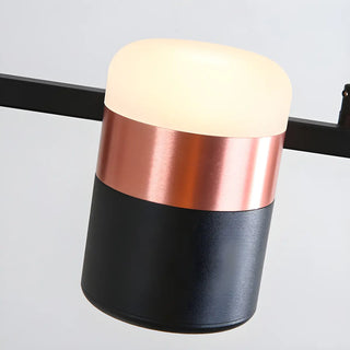 Black Linear Cylinder Adjustable Direction Island Chandelier Image - 6
