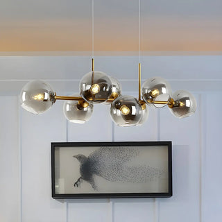 ZOWALA - 8-Light Globe Contemporary Glass Island Light Image - 1