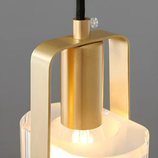 ZOWALA - Creative Abstract Crystal Living Room Gold Pendant Light Image - 10