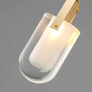 ZOWALA - Creative Abstract Crystal Living Room Gold Pendant Light Image - 11