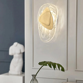 Unique Artistic Geometric Clear Glass Wall Sconce Zawala Image - 1