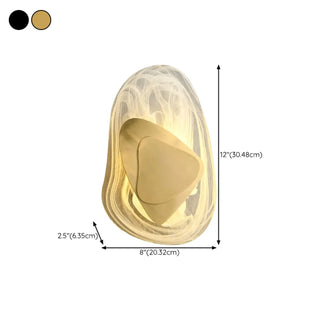 Unique Artistic Geometric Clear Glass Wall Sconce Zawala #size