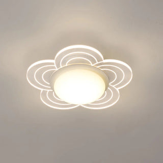 Corridor Mini White Round Wave Flush Mount Ceiling Lamp Zawala Image - 10