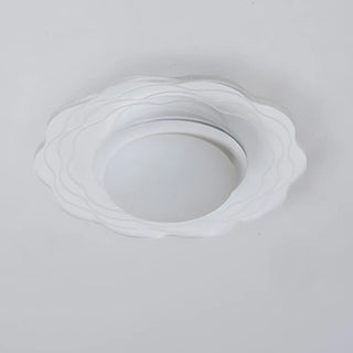 Corridor Mini White Round Wave Flush Mount Ceiling Lamp Zawala Image - 11