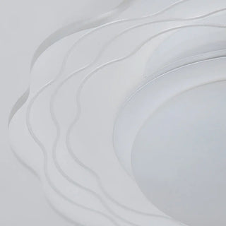 Corridor Mini White Round Wave Flush Mount Ceiling Lamp Zawala Image - 13