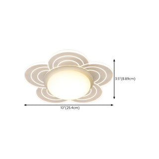 Corridor Mini White Round Wave Flush Mount Ceiling Lamp Zawala Image - 17