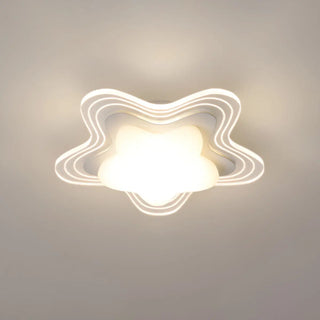 Corridor Mini White Round Wave Flush Mount Ceiling Lamp Zawala Image - 9