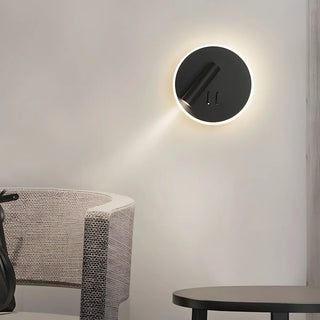 Acrylic Circular Hardwired Bedside Reading Wall Light Zawala Image - 1