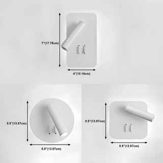 Acrylic Circular Hardwired Bedside Reading Wall Light Zawala Image - 13
