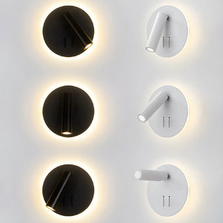 Acrylic Circular Hardwired Bedside Reading Wall Light Zawala Image - 5