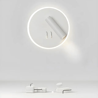 Acrylic Circular Hardwired Bedside Reading Wall Light Zawala Image - 24
