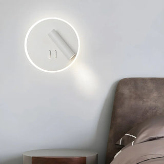 Acrylic Circular Hardwired Bedside Reading Wall Light Zawala Image - 4