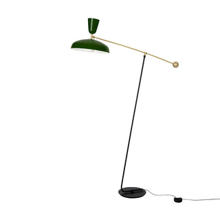 ZOWALA - 2-Light Modish Green Adjustable Dome Metal Floor Lamp Image - 13