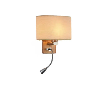 Adjustable Rustic Wood Geometric Metal Wall Sconce Zawala Image - 12