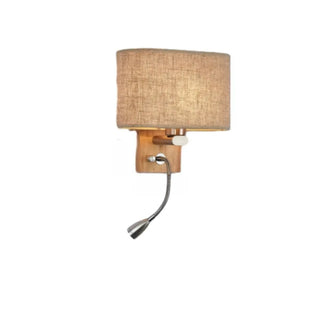 Adjustable Rustic Wood Geometric Metal Wall Sconce Zawala Image - 15