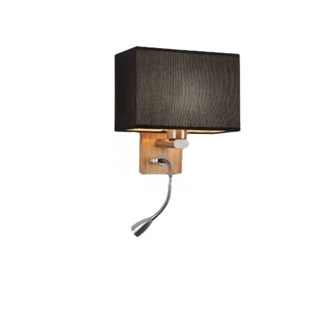 Adjustable Rustic Wood Geometric Metal Wall Sconce Zawala Image - 16