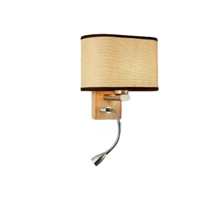 Adjustable Rustic Wood Geometric Metal Wall Sconce Zawala Image - 17