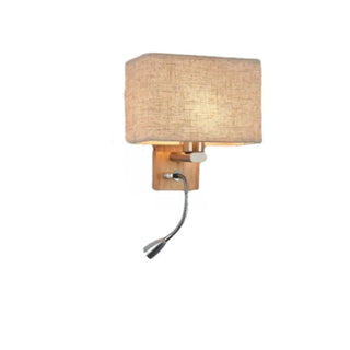 Adjustable Rustic Wood Geometric Metal Wall Sconce Zawala Image - 9