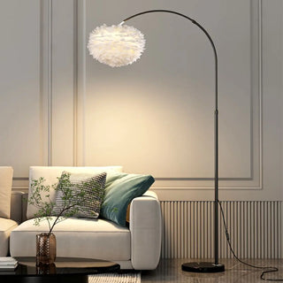 ZOWALA - Adjustable Black Dome Arched LED Floor Lamp Image - 1