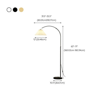 ZOWALA - Adjustable Black Dome Arched LED Floor Lamp #size