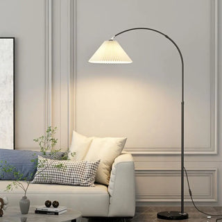ZOWALA - Adjustable Black Dome Arched LED Floor Lamp Image - 4