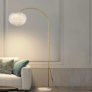 ZOWALA - Adjustable Black Dome Arched LED Floor Lamp Image - 9