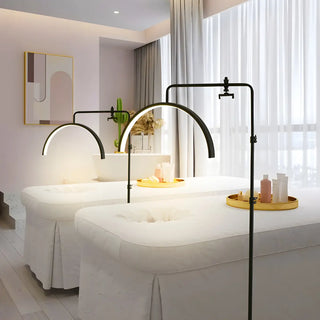 Adjustable C-Shaped Black Arc Metal LED Floor Lamp Zawala Image - 4