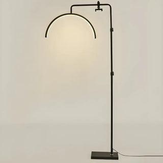 Adjustable C-Shaped Black Arc Metal LED Floor Lamp Zawala Image - 6