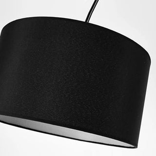 Adjustable Black Drum and Arc Side Table Floor Lamp Zawala Image - 5