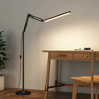 ZOWALA - Adjustable Black Rectangular Metal Floor Lamp Image - 1