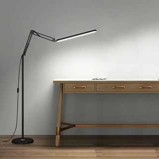 ZOWALA - Adjustable Black Rectangular Metal Floor Lamp Image - 11