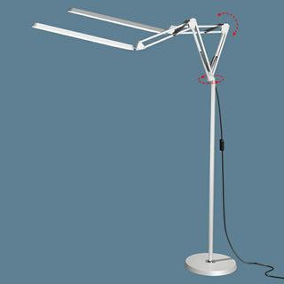 ZOWALA - Adjustable Black Rectangular Metal Floor Lamp Image - 13