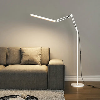ZOWALA - Adjustable Black Rectangular Metal Floor Lamp Image - 14