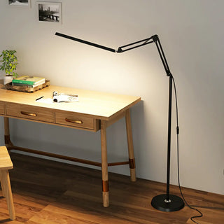 ZOWALA - Adjustable Black Rectangular Metal Floor Lamp Image - 15
