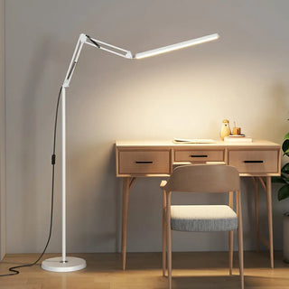 ZOWALA - Adjustable Black Rectangular Metal Floor Lamp Image - 2