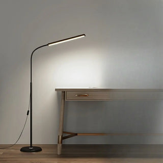 ZOWALA - Adjustable Black Rectangular Metal Floor Lamp Image - 4